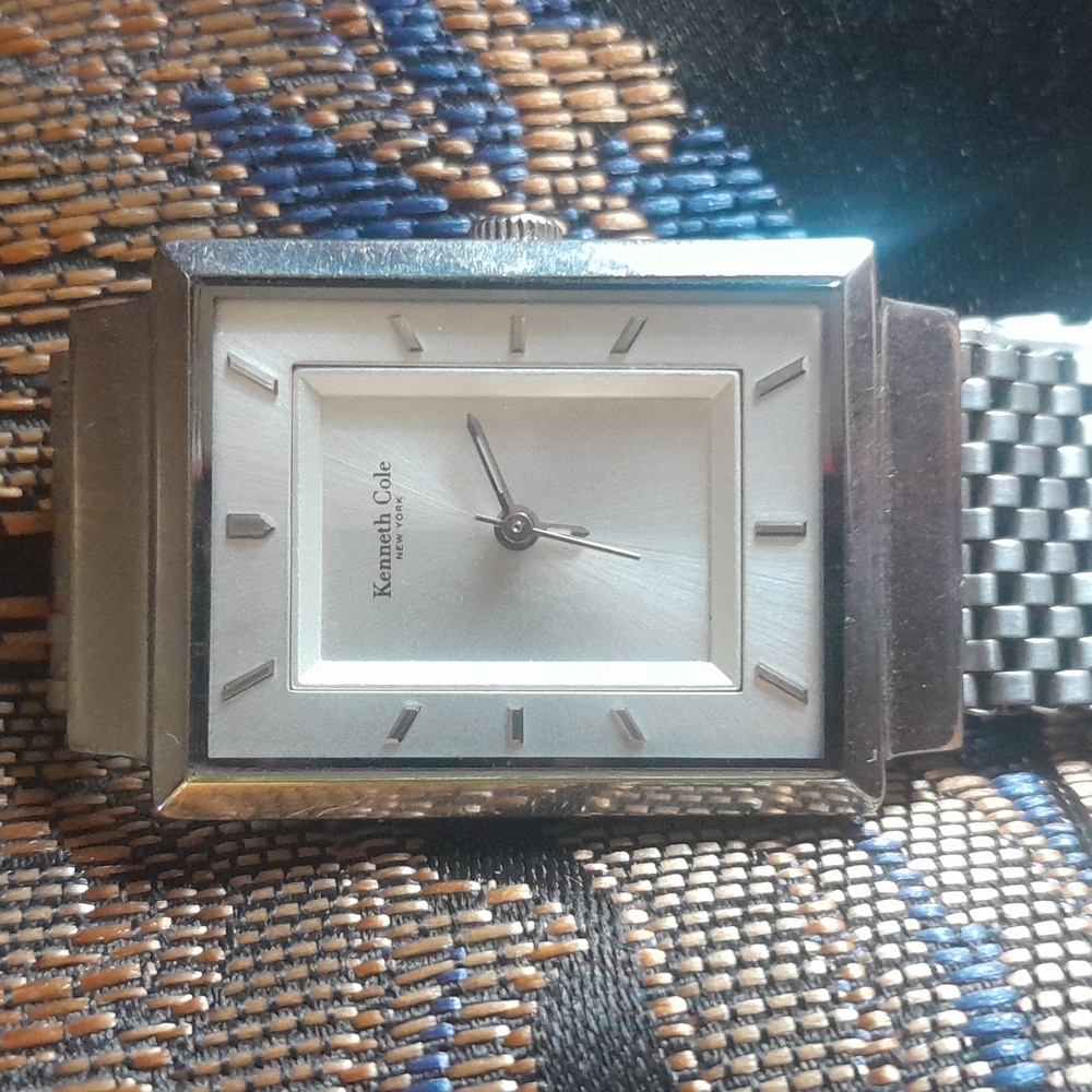 Kenneth Cole Silver Rectangular Watch - image 4